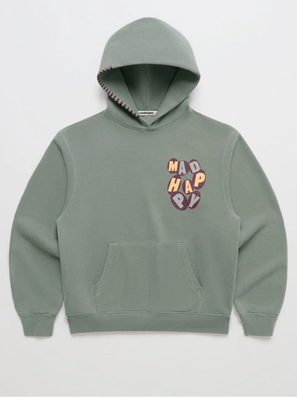 MadHappy Globe Fleece Hoodie Green Size Medium